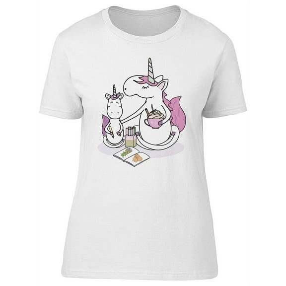 Cute Magic Mom & Kid Unicorn T-Shirt Women -Image by Shutterstock, Female Small