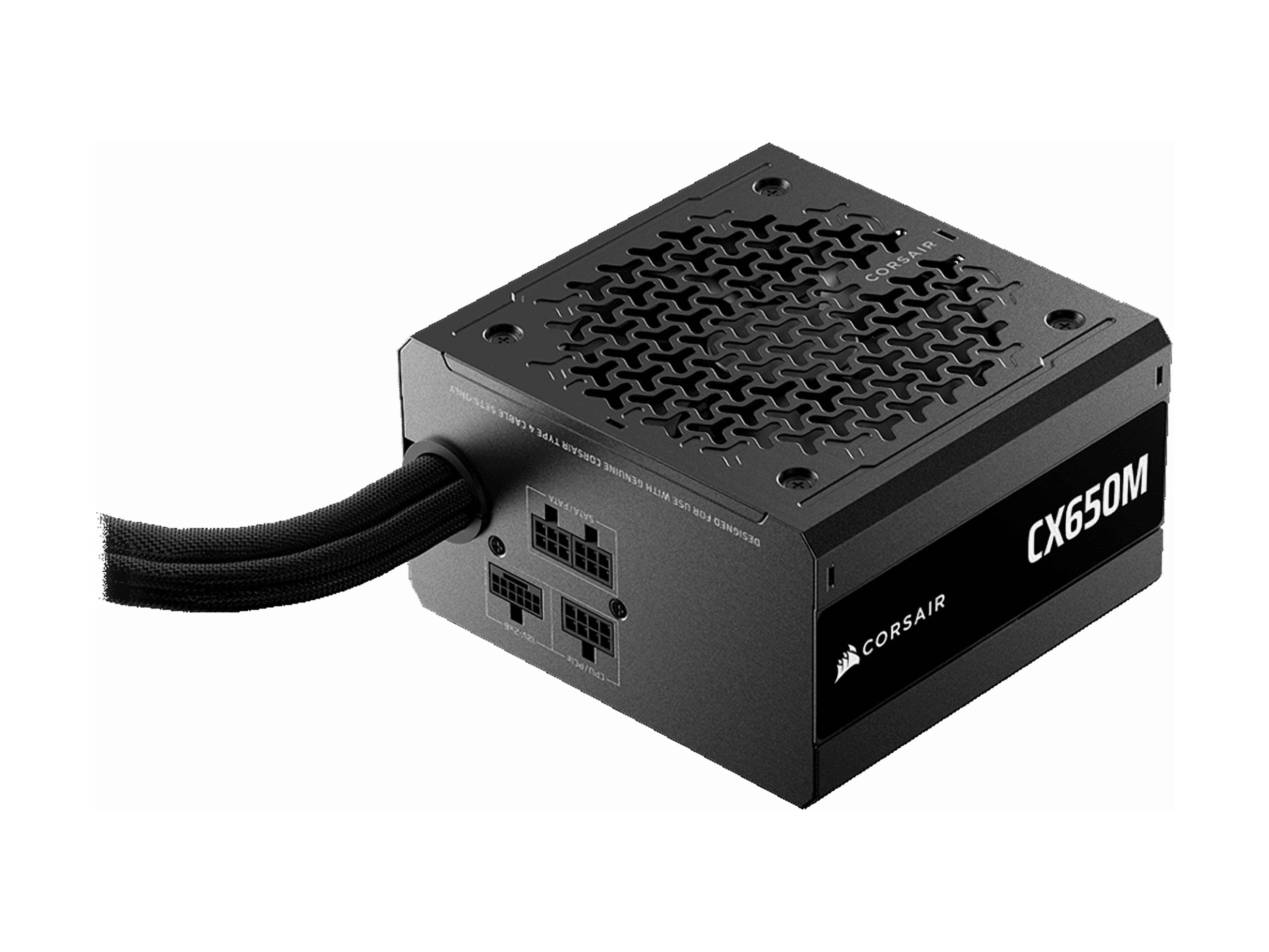 Corsair CX650M (2025) Semi Modular ATX 3.1 PCIe 5.1 Low-Noise 650W Power Supply with 12V-2x6 Cable – Cybenetics Bronze Efficiency, LLC Topology, 105°C Capacitors – Black