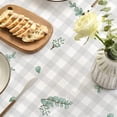 thumbnail image 5 of Spring Summer Tablecloth 60x120 Inch Rectangular, Buffalo Plaid Sunflower Eucalyptus Floral Table Cover for Party Picnic Dinner Decor, 5 of 6