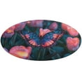 thumbnail image 4 of Vibe Blooming Tulips Round Rugs -Washable Non-Slip Small Round Area Rug Throw Soft Circle Rugs for Bedroom, Modern Print Indoor Carpet for Entryway Sofa Living Room, 4 of 6