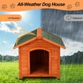 thumbnail image 5 of Wooden Dog House with Food Bowl & Storage Bucket - Indoor & Outdoor Pet Shelter for Small to Medium Dogs, 32" x 34.5" x 29.5", 5 of 10