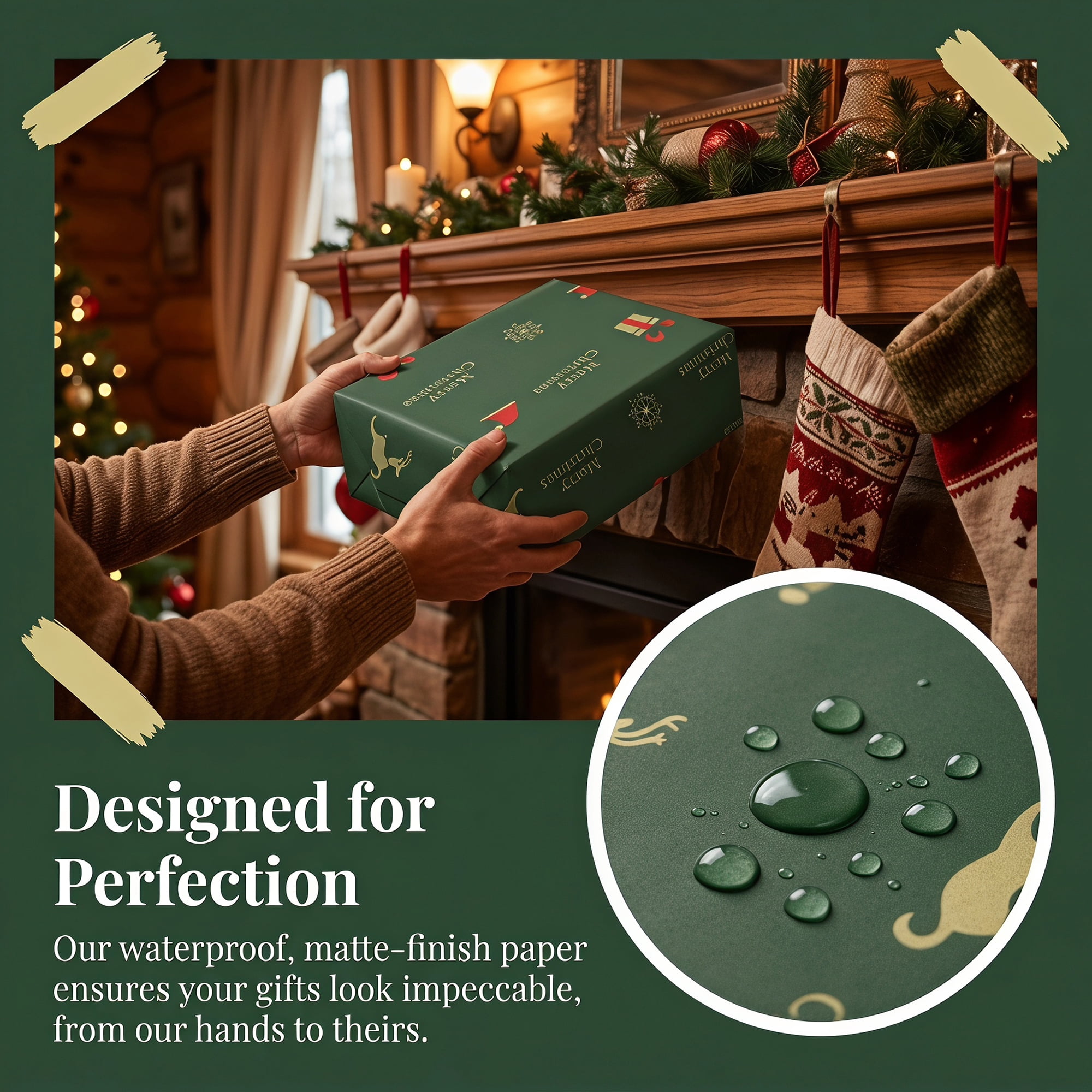 Unique Bargains Waterproof Matte Gift Wrap Paper for Bouquets Green Gift 22"x 22"