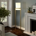 thumbnail image 7 of Evelyn&Zoe 12" Brass Finish Metal/Fabric Floor Lamp, 7 of 7