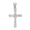 thumbnail image 4 of Auriga Fine Jewelry 925 Sterling Silver Rhodium-plated CZ Cross Pendant for Women (L - 1.07 inch, W - 15 inch), 4 of 6