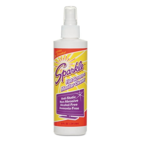 Sparkle Flat Screen & Monitor Cleaner, 8 oz Spray (Best Screen Cleaner For Imac)