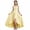 Yellow, variant on CHEEREAM Teens Junior Bridesmaid Dresses Ruffle Slit Flower Dress For Girl Square Neck Spaghetti Strap Formal High Low Dresses For Kids