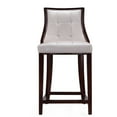 thumbnail image 2 of Manhattan Comfort Fifth 26" Faux Leather Counter Stool in Pearl White/Walnut, 2 of 2