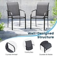 thumbnail image 6 of Vicllax 5-Piece Round Outdoor Patio Dining Furniture Set Table and Chair Metal Frame, Umbrella Hole, 6 of 10