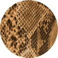 thumbnail image 1 of Ahgly Tapis d'Intérieur Lavable en Machine Carré Transitionnel Rouge Brun, 3 Pieds Carré, 1 of 7