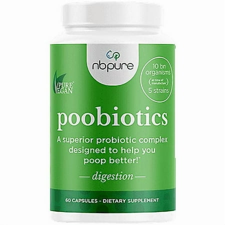 nbpure Poobiotics, Vegan Pre and Probiotic, 60 Capsules