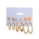 thumbnail image 1 of Juego de 6 pares de geométricos para regalos , E0047 Zulema Pendientes de mujer, 1 of 8