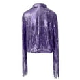 thumbnail image 5 of Hauaitttt Sequin Fringe Jacket Shiny Disco Outfit Theme 90s Streetwear Jacket Glitter Tassel Coat Woman's Clothes Women Open Jackets Womens Autumn Winter Jacket Casual Outwear Womens Outfits Casual, 5 of 5