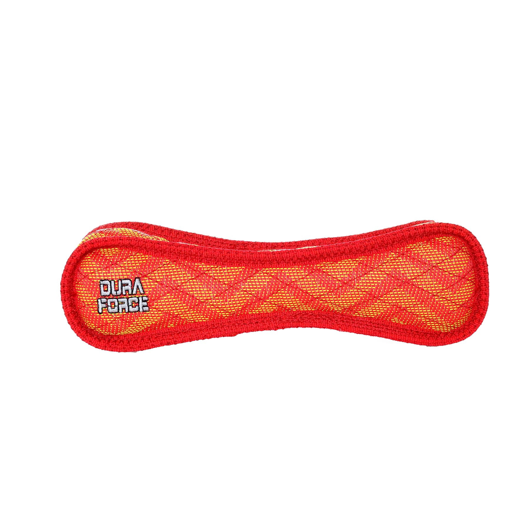 DuraForce Bone ZigZag Red, 2-Pack, Durable Woven Mesh Fiber Squeaky Dog Toy