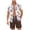 Coffee-uadEp, variant on JFOPQVSM European and Men's Printed Casual Sports Short Sleeved Shirt Shorts Set Men 2 Piece Outfits Sets Summer