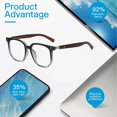 thumbnail image 4 of Retro Wood Grain Leg Anti-blue Glasses Are Simple And Transparent, Made Of Tr, 4 of 5