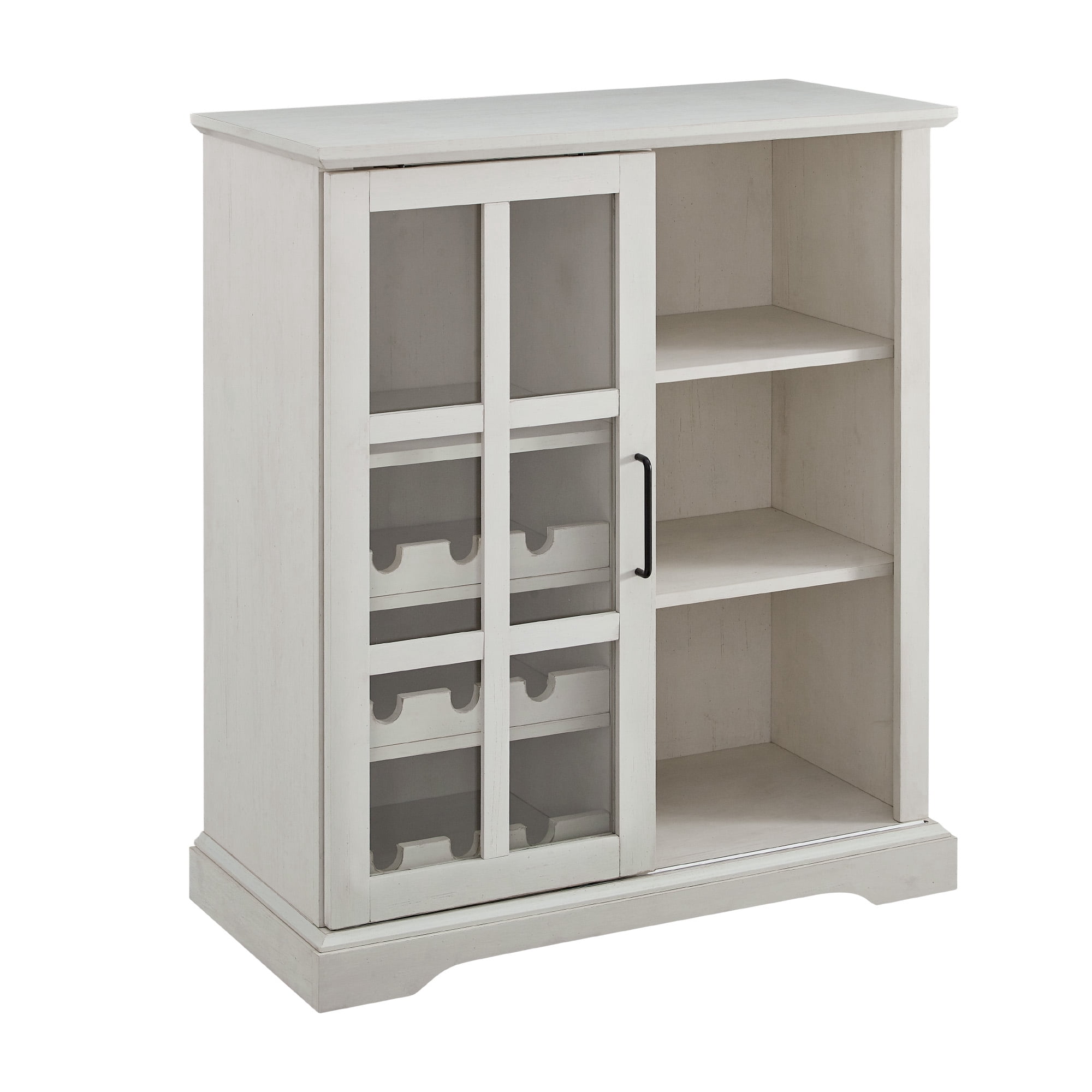 Lewes Sliding Glass Door White Bar Cabinet by Birch Harbor