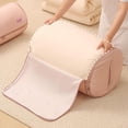 thumbnail image 4 of Space Saving Roll up Compression Bag 19.7X9.4 Inches, Self-Compressing Storage for Comforters, Travel, Closet, Wrinkle-Free Blanket Organizer, Reinforced Handles, No Pump, 50*34 Cm, 4 of 5