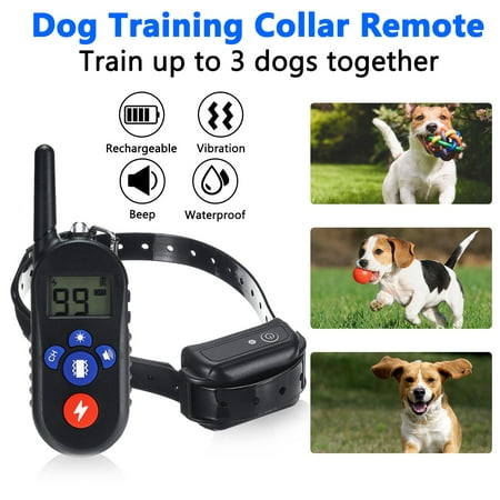 For 1/2/3 Dogs Rechargeable Waterproof Electronic Dog Training Collars Stop Barking LCD (Best Way To Get A Dog To Stop Barking)
