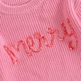 thumbnail image 5 of Okbabeha Baby Christmas Sweaters Cute Long Sleeve Letter Embroidery Knit Pullover Toddler Kids Girls Boys Winter Holiday Top, 5 of 7