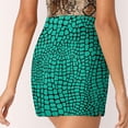 thumbnail image 5 of 2024 Snakeskin Skirt Woman Green Print Kawaii Mini Skirts Summer Korean Fashion High-waisted Oversized Casual A-line Skirt, 5 of 7