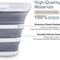 thumbnail image 6 of PLERISE Collapsible 10L (2.6 Gal) Foldable Bucket, Grey, Portable for Cleaning, Camping, Car Washing, 6 of 6