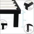 thumbnail image 2 of GranRest 14 Inch Tall Dura Metal Wood Slat Bed Frame Matress Foundation Queen 14BF03Q, 2 of 4