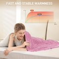 thumbnail image 2 of Heated Blanket Electric Throw - Soft Flannel Electric Blanket 50“ x 60", Heating Blanket with 10 Time Settings, 6 Heat Settings, Machine Washable with Over-Heat Protection (Pink), 2 of 5