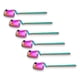thumbnail image 1 of Kearding Cucharas de café de acero inoxidable, 6 piezas, postre, Chocolate, leche, mango largo, cucharillas, cuchara agitadora, cubiertos Type2 NO2, 1 of 6