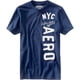 thumbnail image 1 of Aeropostale Nyc Camiseta gráfica para hombre, azul, grande, 1 of 1
