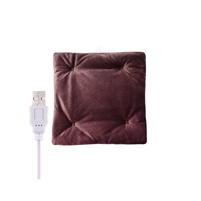 Wosthever Almohadilla de calefacción eléctrica USB para oficina, dormitorio, dormitorio de negocios, asiento y cómodo, alfombrilla para silla, Suministros térmicos Café Wosthever HA070980-04