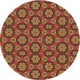 thumbnail image 1 of Ahgly Tapis Rond Lavable en Machine Intérieur Transitionnel Orange, 5 Pieds Rond, 1 of 7