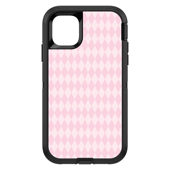 DistinctInk Custom SKIN / DECAL compatible with OtterBox Defender for iPhone 11 (6.1" Screen) - Pink Diamond Pattern