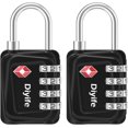 thumbnail image 1 of shiyou-TSA Luggage Locks, [Newest Version][2 Packs] 4-Digit Suitcase Lock, Security Combination Padlocks with Zinc Alloy Body, Code Lock for Travel Luggage,Gym School Lockers, Bags (Black), 1 of 4