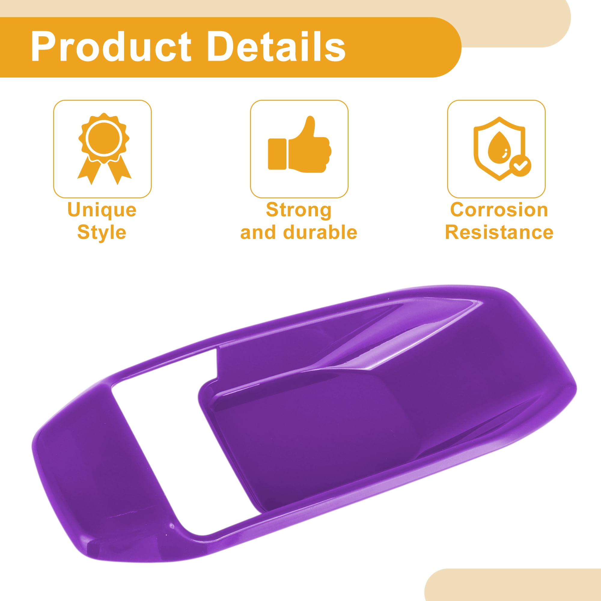 Interior Door Handle Bowl Cover Trim for Jeep Wrangler Gladiator JT 2DR 2018-2024 Inner Door Handle Decoration Frame Trim Purple ABS 2 Pcs