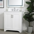 thumbnail image 2 of Pemberly Row Modern 30" Single Quartz Top Bathroom Vanity in White, 2 of 15