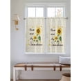 thumbnail image 2 of Sunflower Bathroom Window Curtain, Vintage Botanical Light Filtering Coffee Kitchen Curtains, Bedroom Living Room Curtains 2 Panel 84"x45", 2 of 6