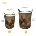 thumbnail image 5 of Bingfone Oil Painting Chicken And Duck Waterproof Foldable Laundry Hamper Bucket With Handles For Storage Bin,Clothes Hamper (Small), 5 of 8