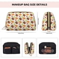 thumbnail image 5 of Gaeub Holiday Thanksgiving Turkey Printed Travel Cosmetic Bag,Makeup Bag, Large Capacity Toiletry Bag for Women, Portable Pouch Make Up Organizer with Zipper and Divider, 5 of 8
