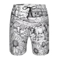 thumbnail image 3 of Balery Country Farm Scene Traje de Baño Estilo Hawaiano para Hombre, Shorts de Secado Rápido con Bolsillos-3X-Large, 3 of 6