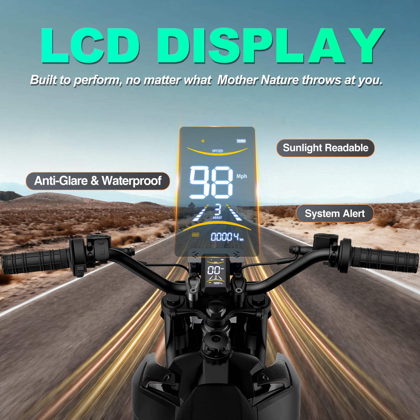Bopzin Electric Dirt Bike for Teens,48V 30AH Max 60Miles,3000W 38MPH Electric Motorcycle,14"/12" Knobby Tires Mountain Bike UL2849