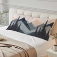 thumbnail image 4 of Mountain Forest Body Pillow Covers 20"x54", Nature Tree Scenery Watercolor Pink Blue Soft Brushed Microfiber Breathable Throw Pillow Covers, Pillowcase with Zipper for Couch Sofa Bedroom Living Room, 4 of 9