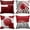 Boho 10, variant on Boho Set of 4 Throw Pillow Covers Mid Century Bohemian Red Black Abstract Geometric Decorative Pillow Cases Home Decor Standard Square 18x18 Inches Pillowcases