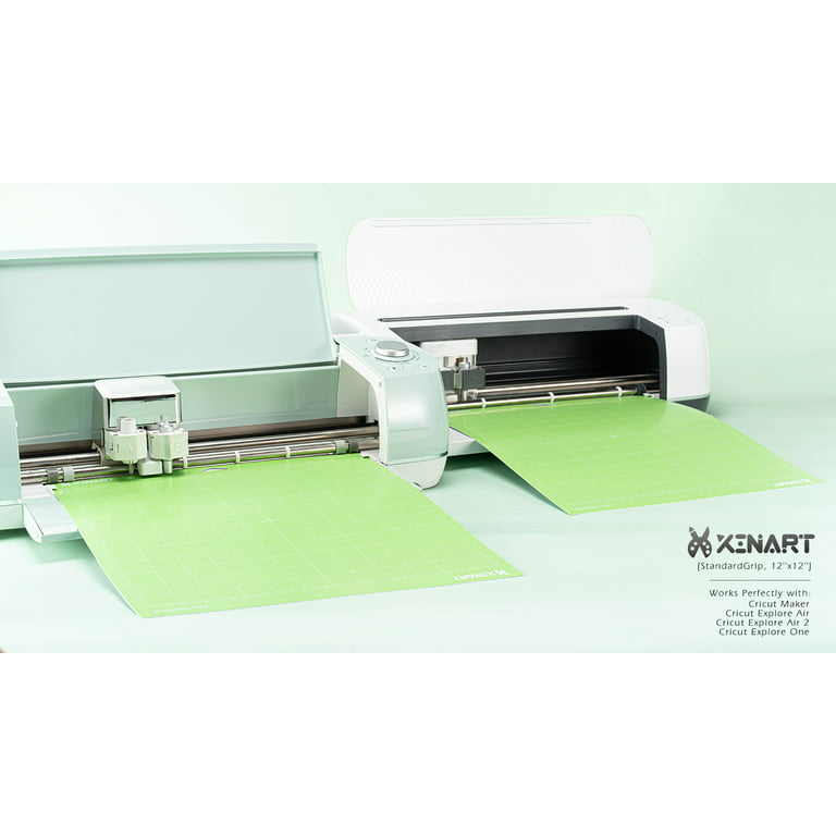 Xinart 12x12 inch Cutting Mat for Cricut Explore Air 2/air/maker(standardgrip 3 Pack) Standard Adhesive Sticky Green Quilting Cricket Cutting Mats for