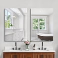 thumbnail image 3 of VONIGEE 24x36 Inch Frameless Bathroom Mirror, Rectangle Wall Mirror with Polished Edge, Vanity Mirrors for Bathroom, Bedroom, Living Room, Hangs Horizontally or Vertically, 3 of 8