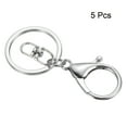 thumbnail image 3 of Uxcell Key Chain Ring Lobster Clasp Keyring Trigger Clip Keychain Holder for Arts Crafts Silver, 3 of 5
