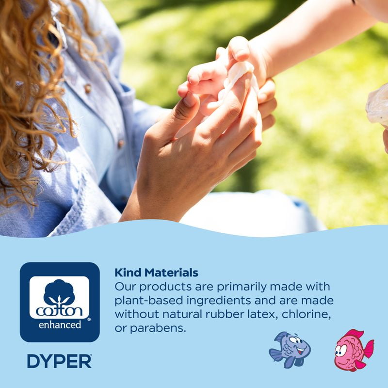 DYPER Cotton-Enhanced Baby Wipes Smurfs Edition, 4 Pack, 504 Count