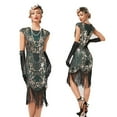 thumbnail image 3 of Elainilye Fashion 1920 Vintage Sequin Dress Studded Tassel Dress High-end Banquet Evening Dress Sleeveless V-neck Dress Prom Dress,Red, 3 of 6