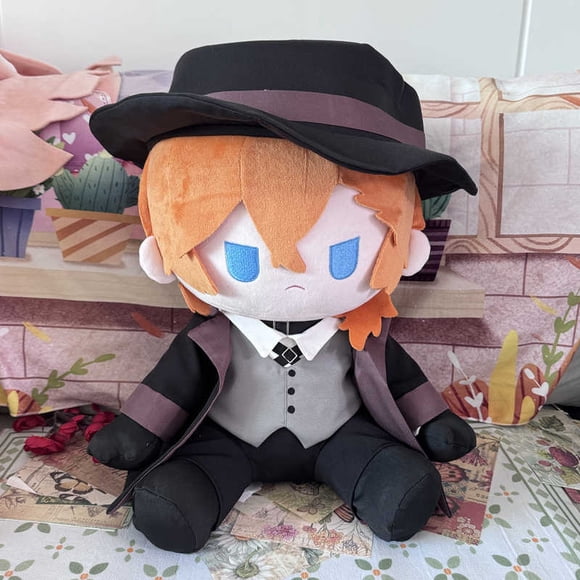 Anime Dogs Dazai Osamu Nakahara Chuuya Plush Doll Hugging Stuffed Toy Dress Up Plushie Cute Puppet Figure Gift 40cm Large Size