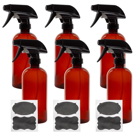 Botellas de aerosol Cornucopia Brands Amber Plastic 475 ml (paquete de 6)