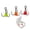 L, variant on Pack of 3 High Carbon Steel Ice Fishing Hooks Set With Sharpened Point And Fish Attracting with Glowing Coating Design